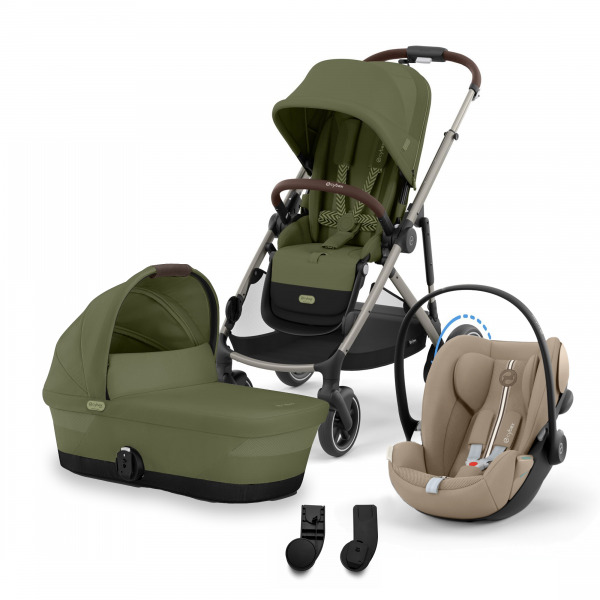 CYBEX Gold eGazelle 3in1 - Moss Green/Almond Beige